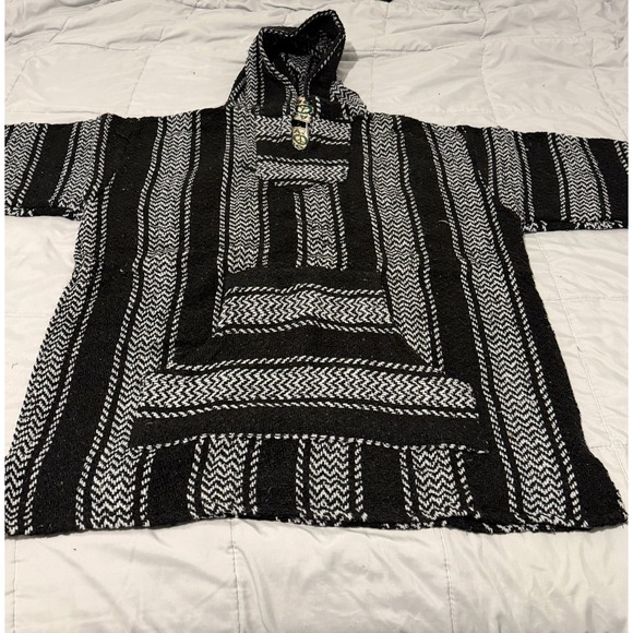 Black & White Other - Baja Joe Unisex Black /White Pullover Hoodie Hippie Mexican Baja XXL NWT!!!